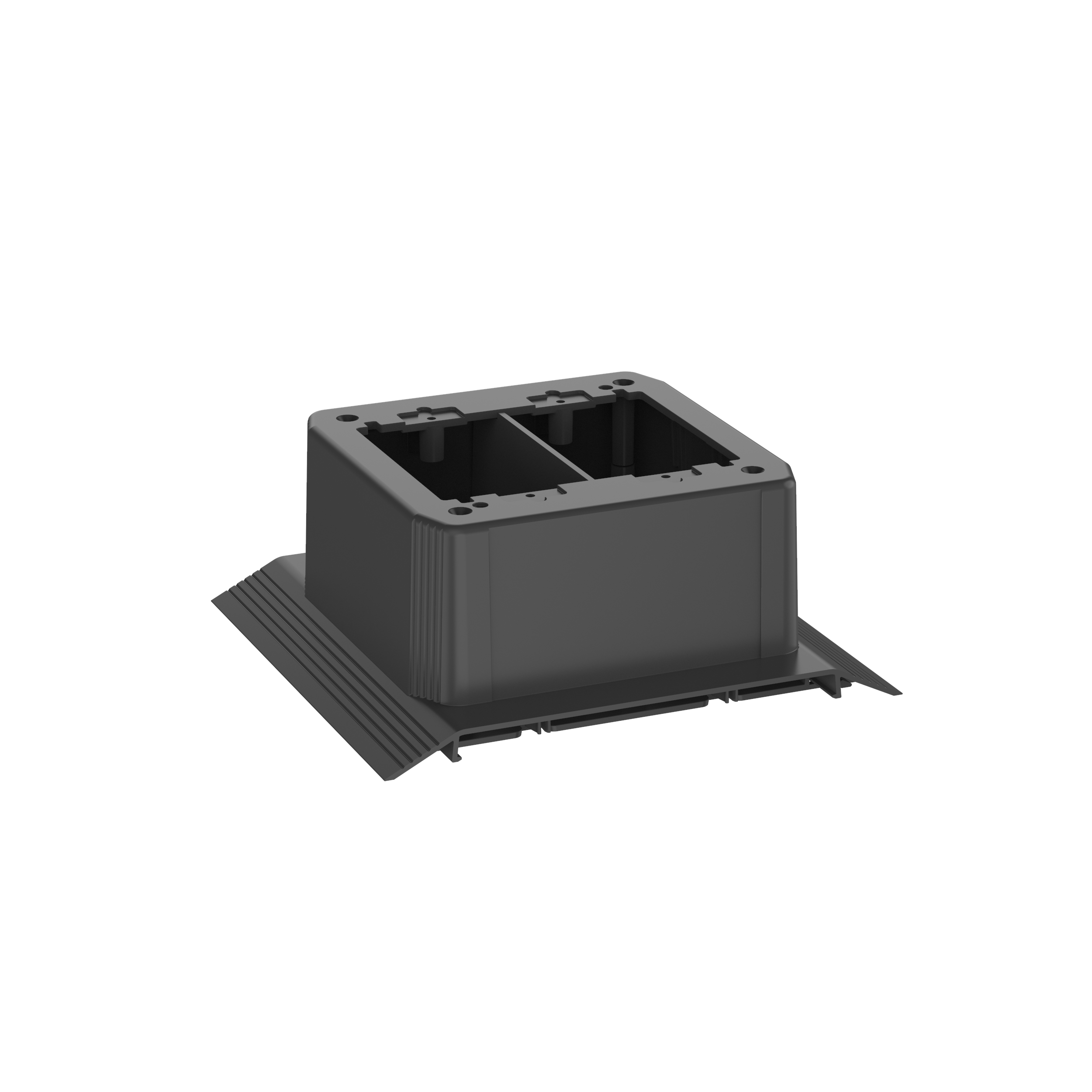 Product image for PANDUIT AFR4JB2SBL RACEWAY ABOVE FLOOR 4CHANNEL 2GANG BLACK