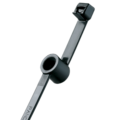 Product image for Pan-Ty® PLST30SC-D30 Stud Mount Cable Tie, Black, High Heat PA6.6, 5.74"L, 50lb