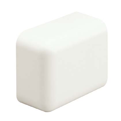 Product image for Surface Raceway, LD3 End Cap, Low Voltage, Electric Ivory