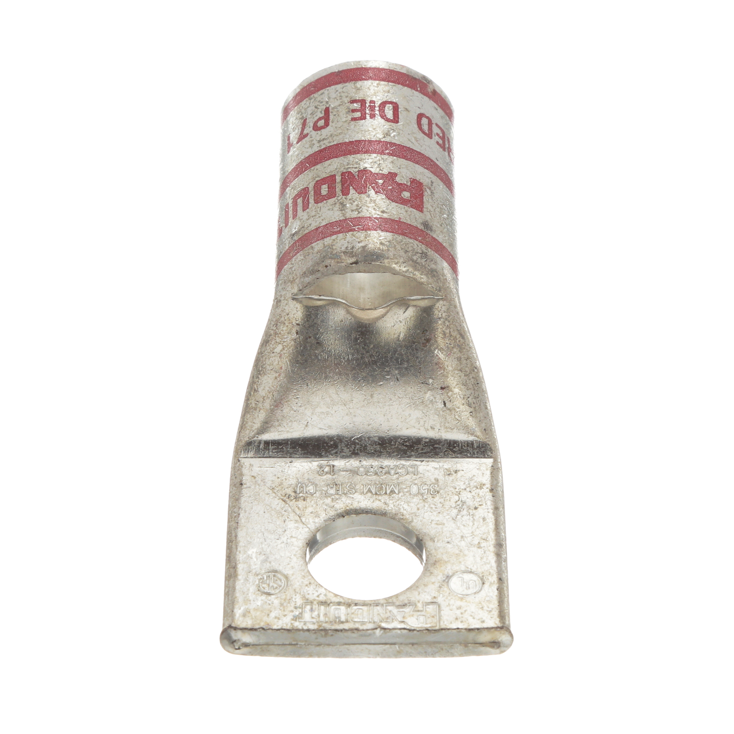 Product image for Pan-Lug™ LCA350-12-X Comp. Lug, 350, Tin Plt Copper, Strt, One 1/2" Stud, PK10