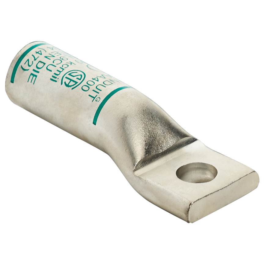 Product image for Lug straight 1-hole long-barrel aluminium 500KCMIL 1/2"