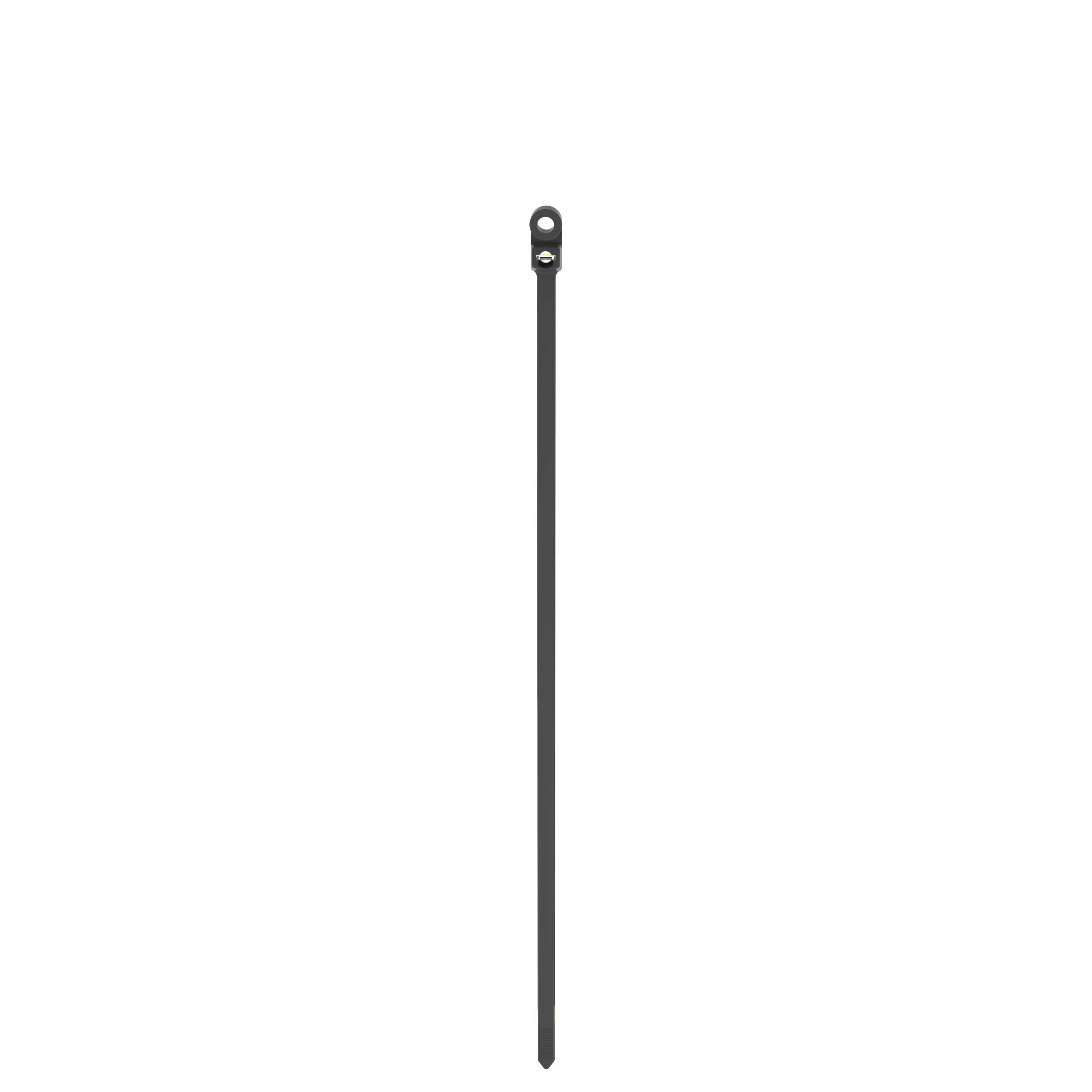 Product image for Pan-Ty® PLC2H-S25-TL0 Locking Clamp Tie, Black, UV PA6.6, M6, 9"L, 120lb, PK250
