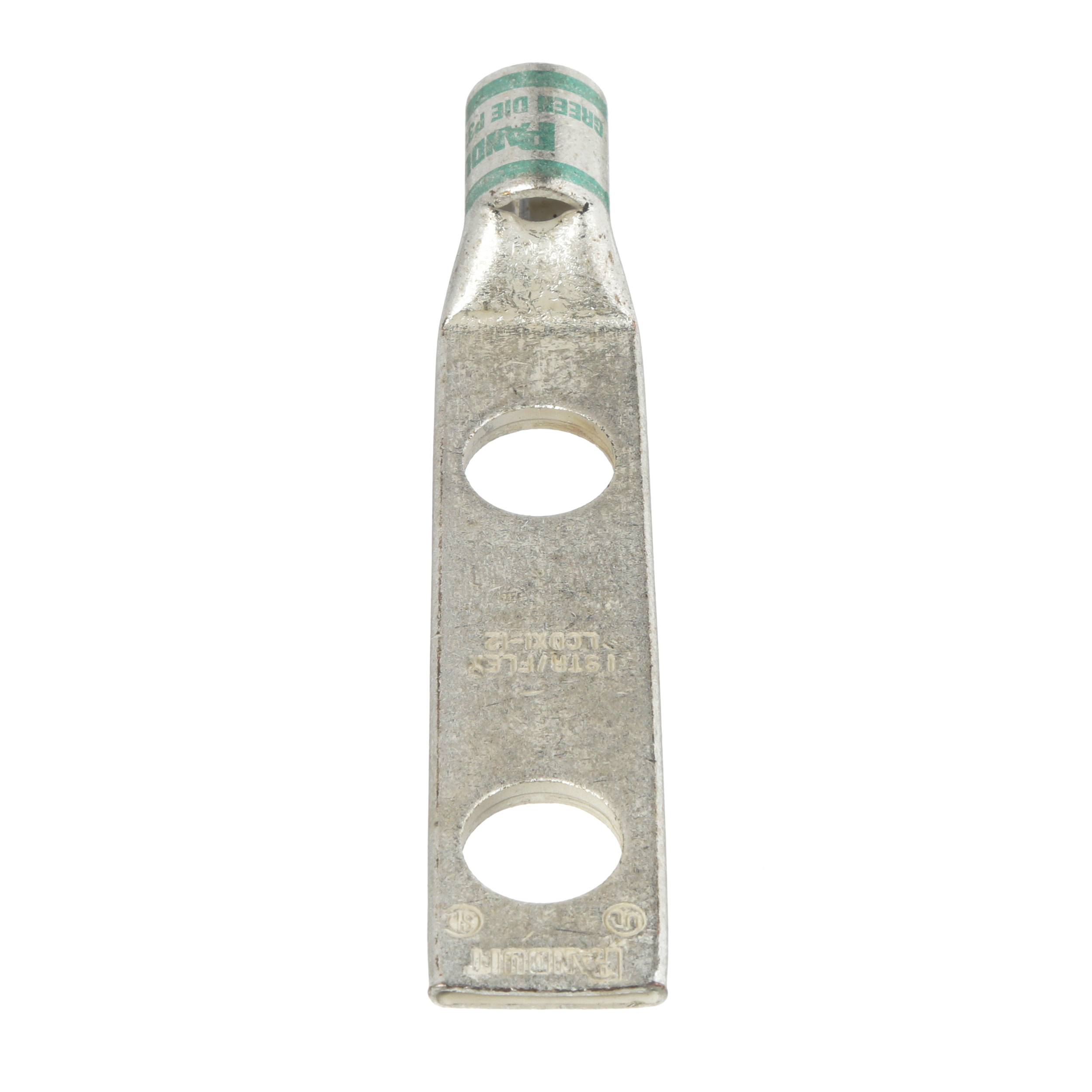 Product image for CuLug,2Hole,#1AWG,1/2Stud,1.75PKG10