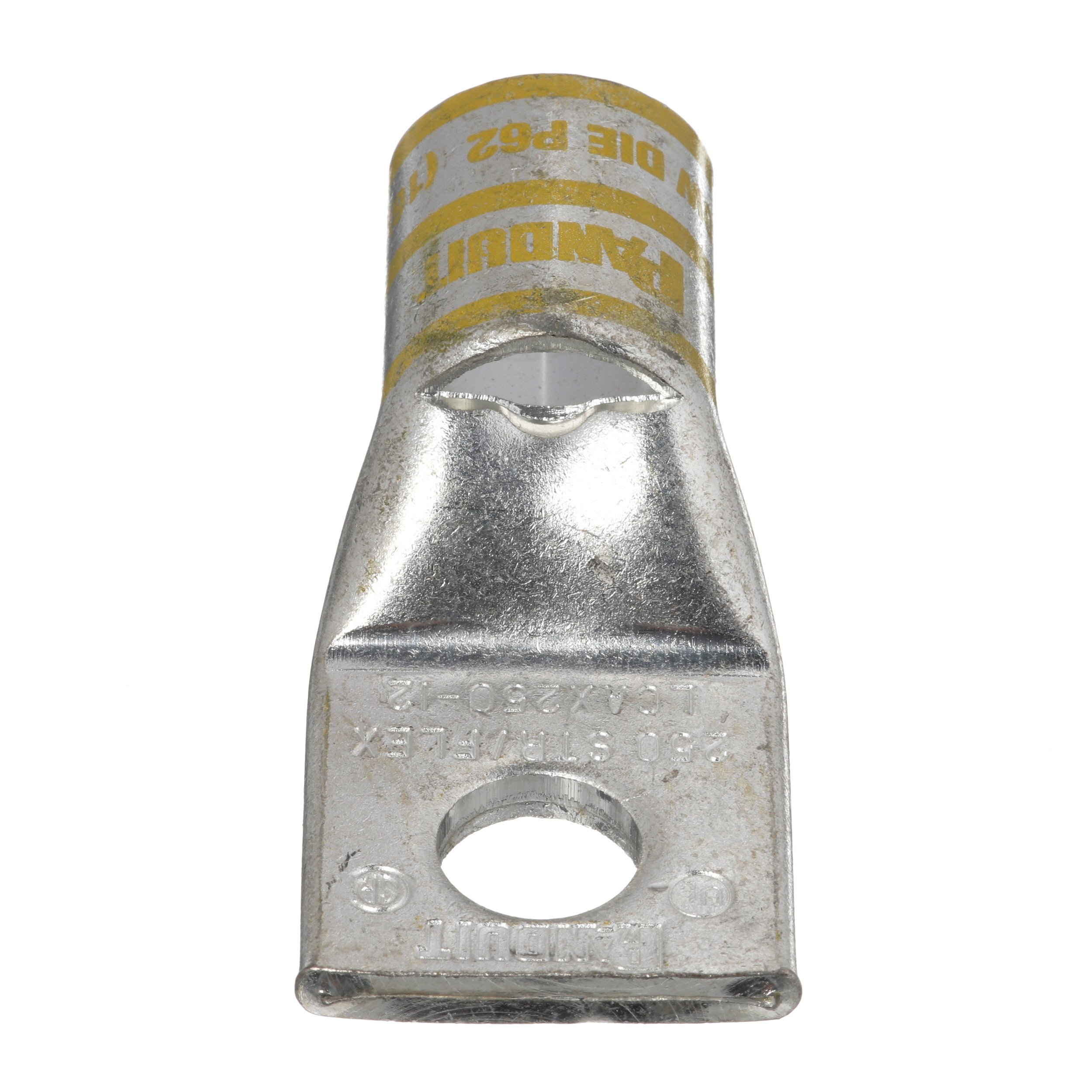 Product image for Pan-Lug™ LCAX250-12-X Comp. Lug, 250, Flex, Tin Plt Copper, One 1/2" Stud, PK10