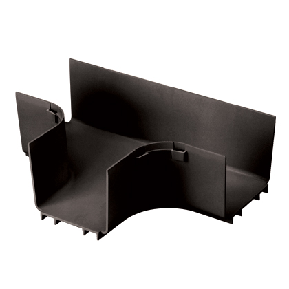 Product image for FiberRunner® Horizontal Tee, 4x4, Black