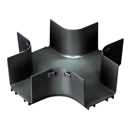 Product image for PANDUIT FRFWC4X4BL FITTING FIBERRUNNER 4WAY CROSS 4"X4" BLACK