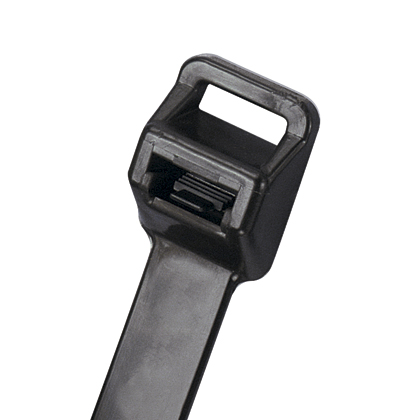 Product image for Pan-Ty® PRT8EH-C100 Releasable Cable Tie, Black, UV Polypropylene, 28.3"L, 90lb