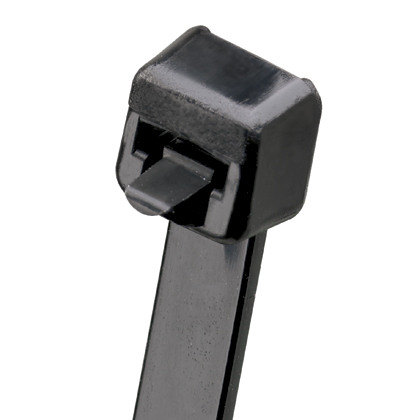 Product image for Pan-Ty® PRT4S-M0 Releasable Cable Tie, Black, UV PA6.6, 14.5"L, 50lb, PK1000