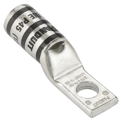 Product image for Pan-Lug™ LCAN1-14-E Comp. Lug, Tin Plt Copper, Strt, One 0.25" Stud, PK20