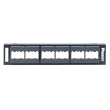 Product image for Mini-Com®, Flat,Unshielded, Patch Panel for 89D, 12 Port, Black