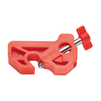 Product image for PSL-MCBNT-V Circuit Breaker Lockout no tool, Nylon, Red, 0.4"x1.9", PK5