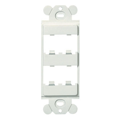 Product image for PANDUIT CFG4WH ADAPTER MINI COM RECTANGULAR MOUNTS BEHIND GFCI COVER FRAME 4PORT WHITE