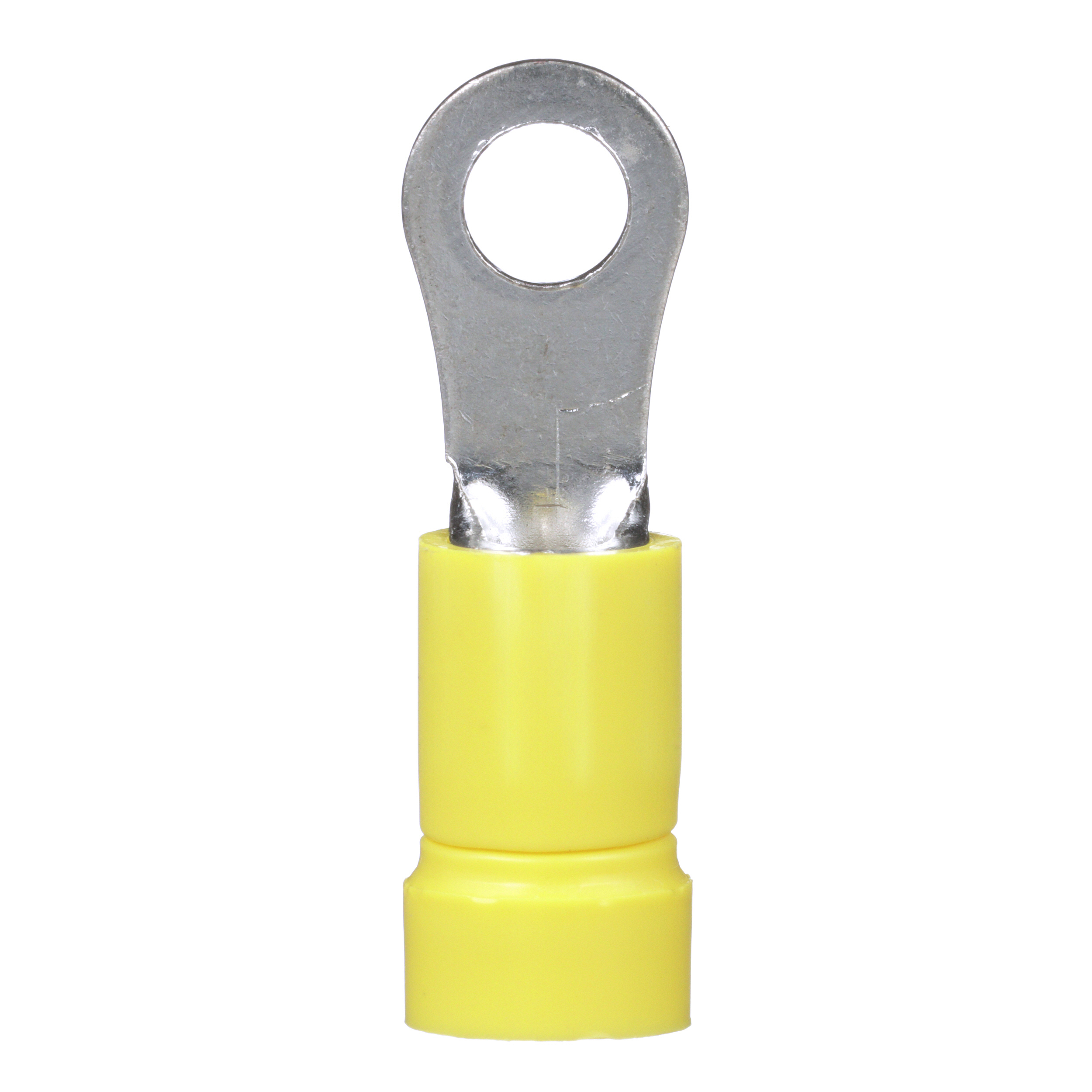 Product image for Pan-Term® PV10-8R-D Ring Terminal, Yellow, Vinyl, 10-12 AWG, PK500
