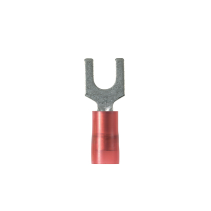 Product image for PANDUIT PN18-6F-M TERMINAL FORK NYLON INSULATED #22G- #18G