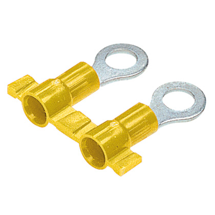 Product image for Reel Smart™ PV10-14RB-2K Ring Terminal, Yellow, Vinyl, 10-12 AWG, 1/4" Stud