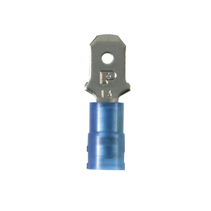 Product image for Disconnector male 16-14AWG insulated nylon blue 0.9x0.25"