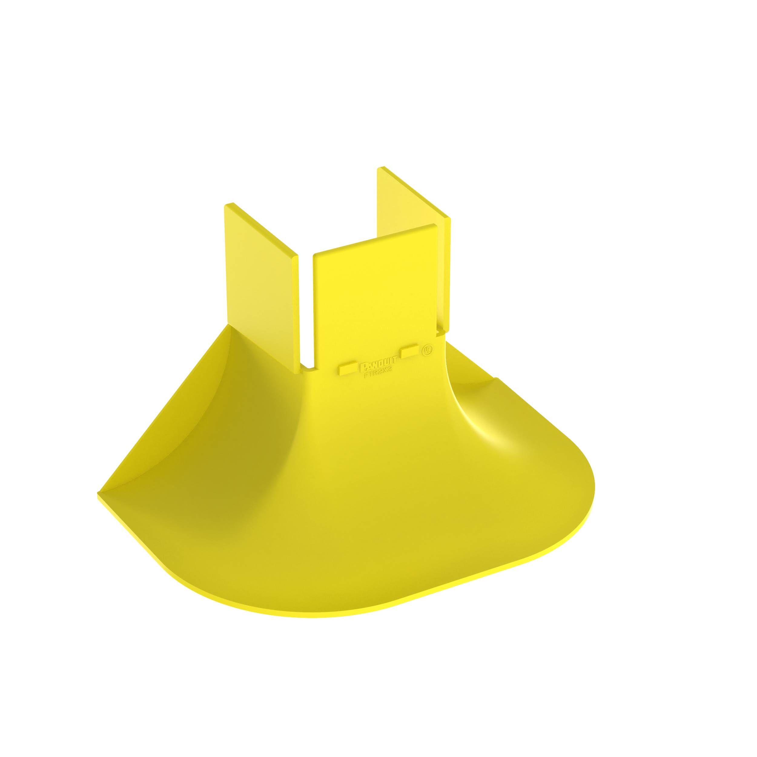 Product image for Spillout fitting trumpet for 2x2 exit yellow