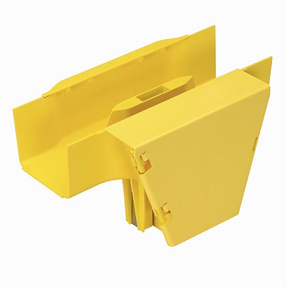 Product image for Channel fitting 4.0x4.0 for vertical T yellow