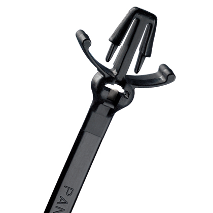 Product image for PANDUIT BW2S-D0 BARBTY 8.5"L 216MM WINGED PUSH MOUNT CABLE TIE TYRAP BLACK