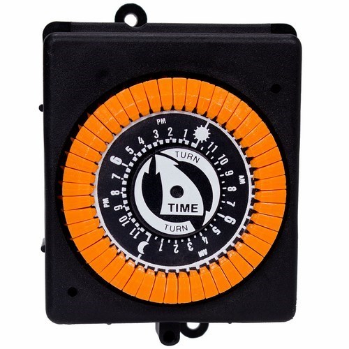 Product image for 24-HOUR 120V MECHANICAL PANEL MOUNT TIMER, 48 TRIPPERS