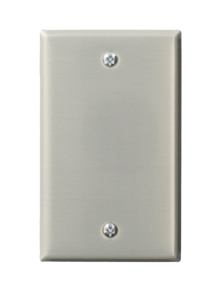 Product image for 1-Gang Blank Wallplate, Standard Size, Aluminum