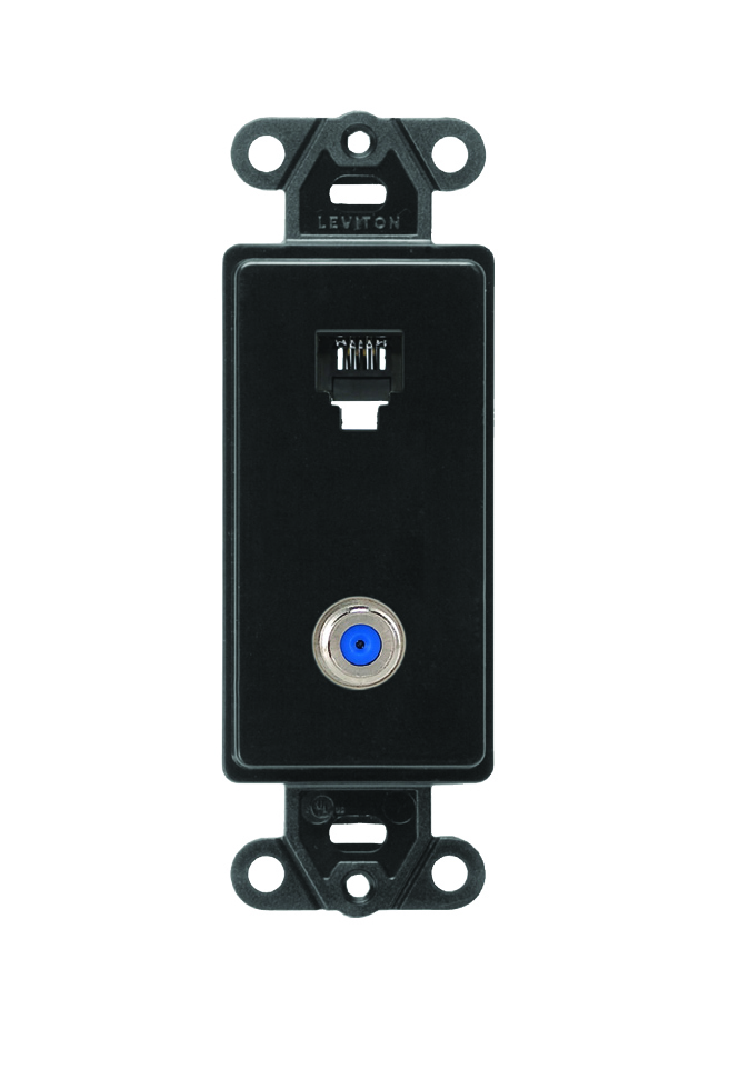 Product image for EB DEC INSERT 6P4C JACK + F-CONN
