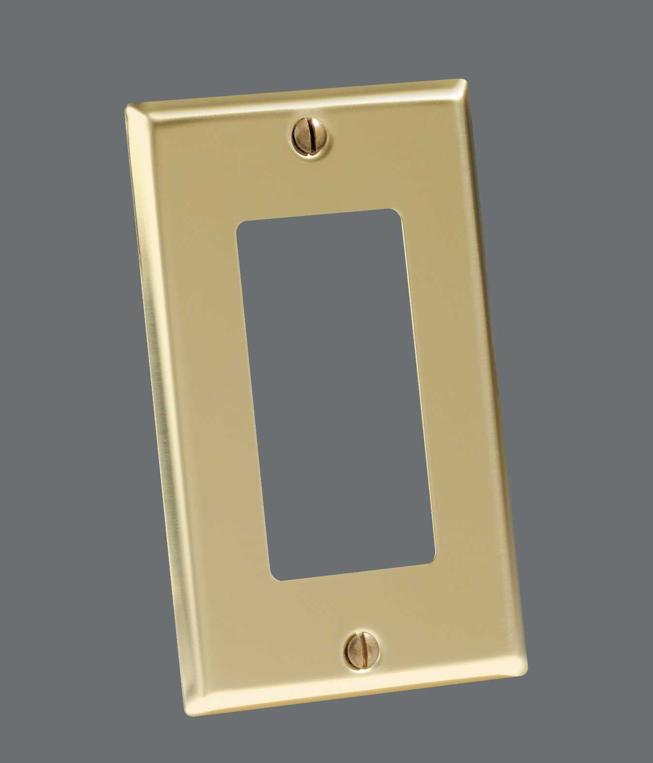 Product image for Wallplate standard 1-gang 1-decora/GFCI polished brass