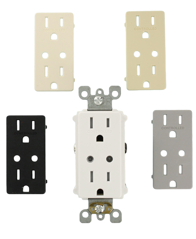 Product image for Receptacle RF duplex tamper-resistant with LED 120V 1800W