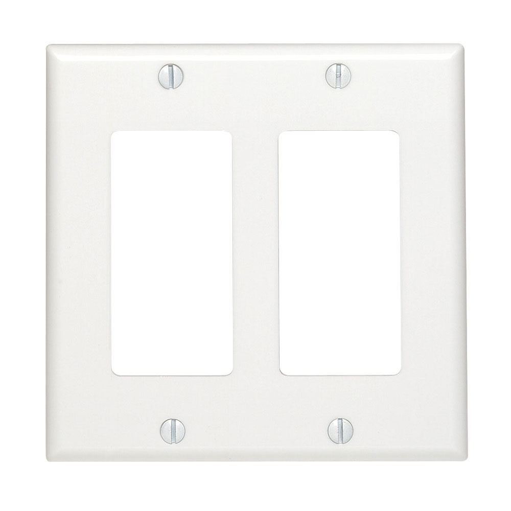 Product image for Wallplate Canadian Decora 347v 2-gang white