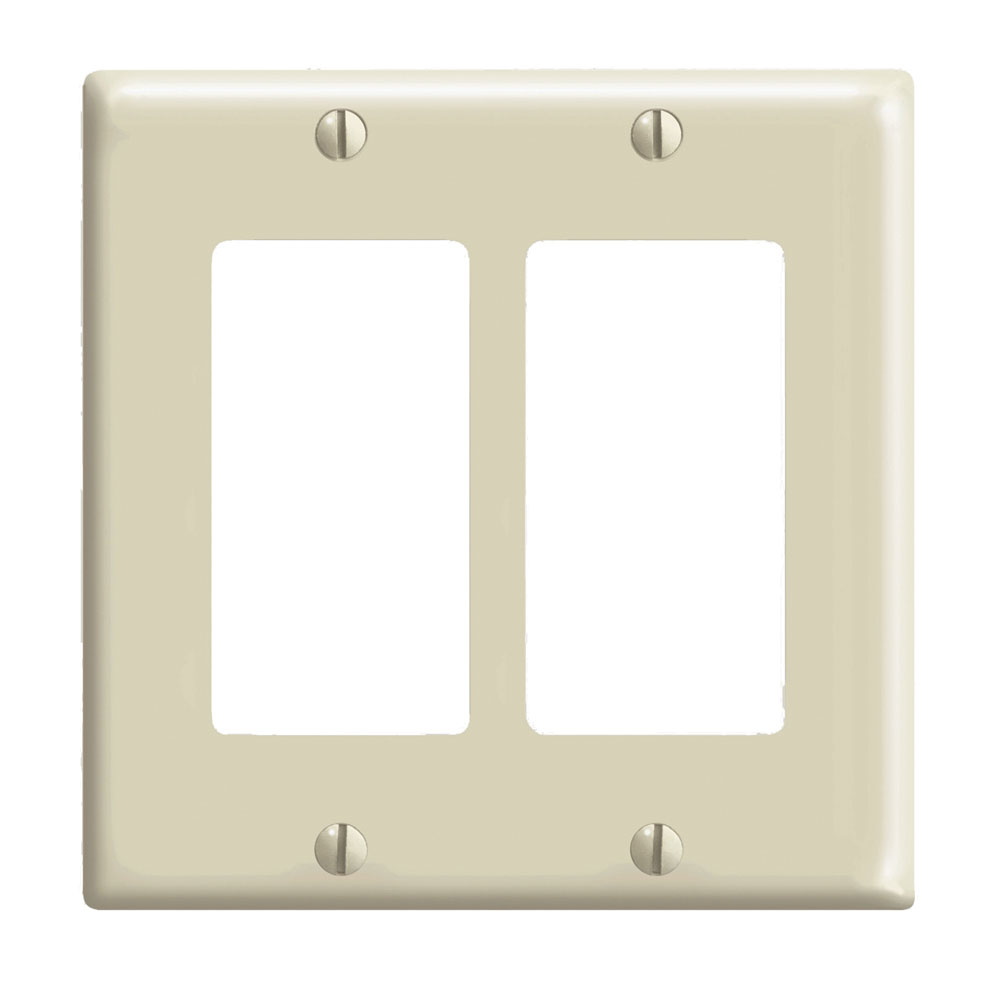 Product image for Cover device plate 347V 2 gang ivory
