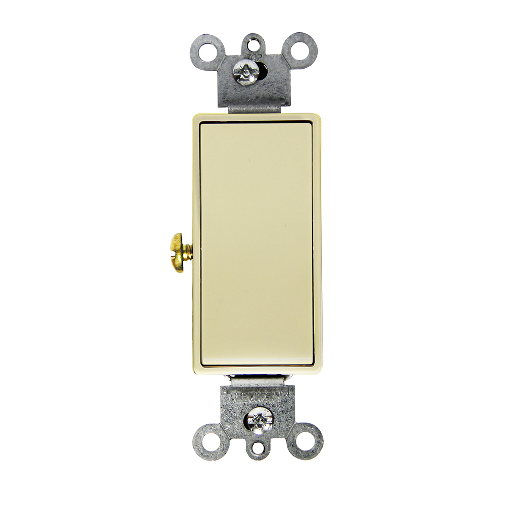 Product image for Switch rocker 15a 347v 1pole ac quiet ivory
