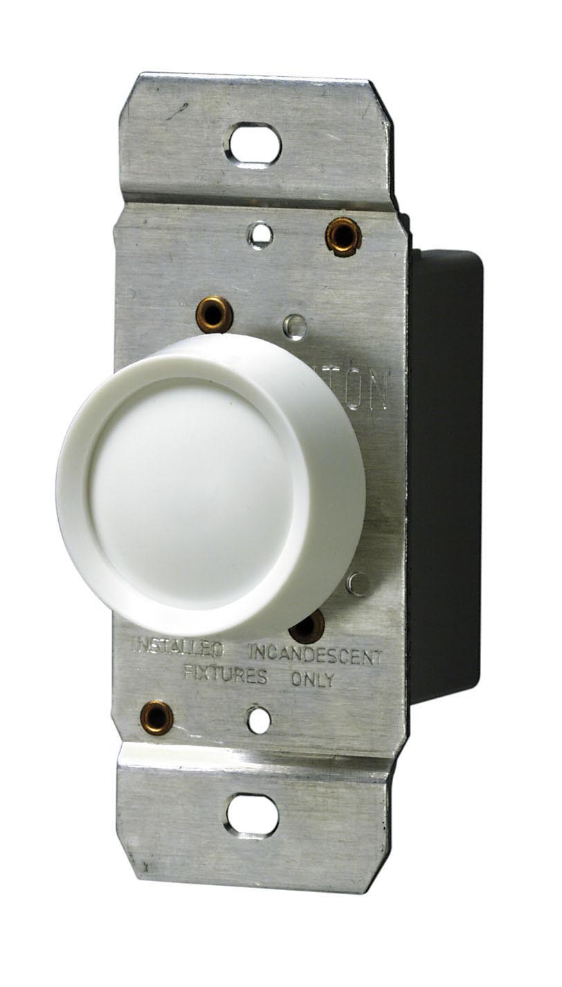 Product image for Dimmer rotary deluxe 1p 120V 600W wht trimatron