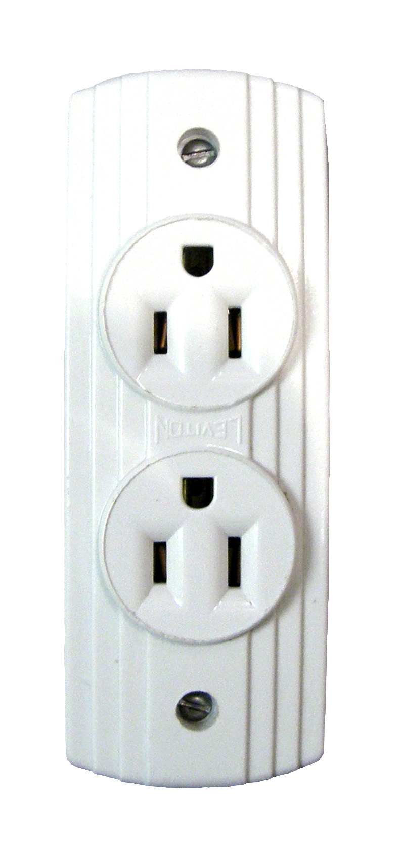 Product image for Receptacle 5-15R duplex surface 2P 15A 125V whi
