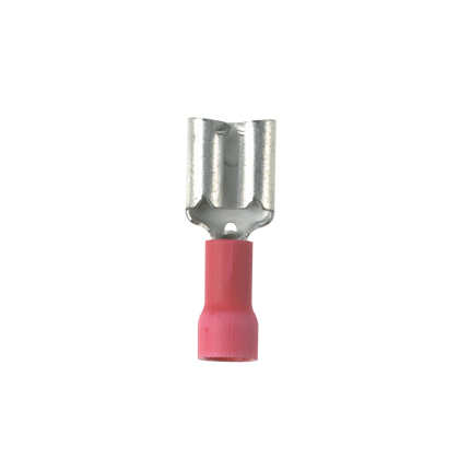 Product image for Pan-Term® DV18-250B-MY Disconnect, Red, Vinyl, 18-22 AWG, 0.25" Tab, PK1000