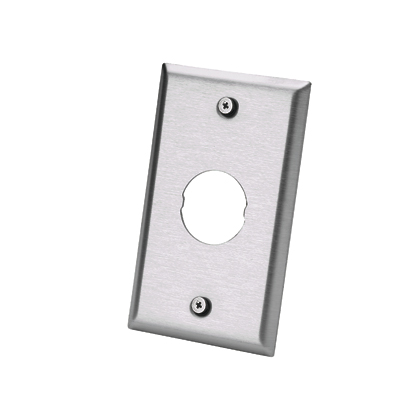 Product image for PANDUIT IAEFP1 FACEPLATE 1GANG INDUSTRIAL NET STAINLESS STEEL C/W GASKET