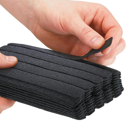 Product image for Tak-Ty® Hook and Loop Stacked Cable Strip Tie, BL