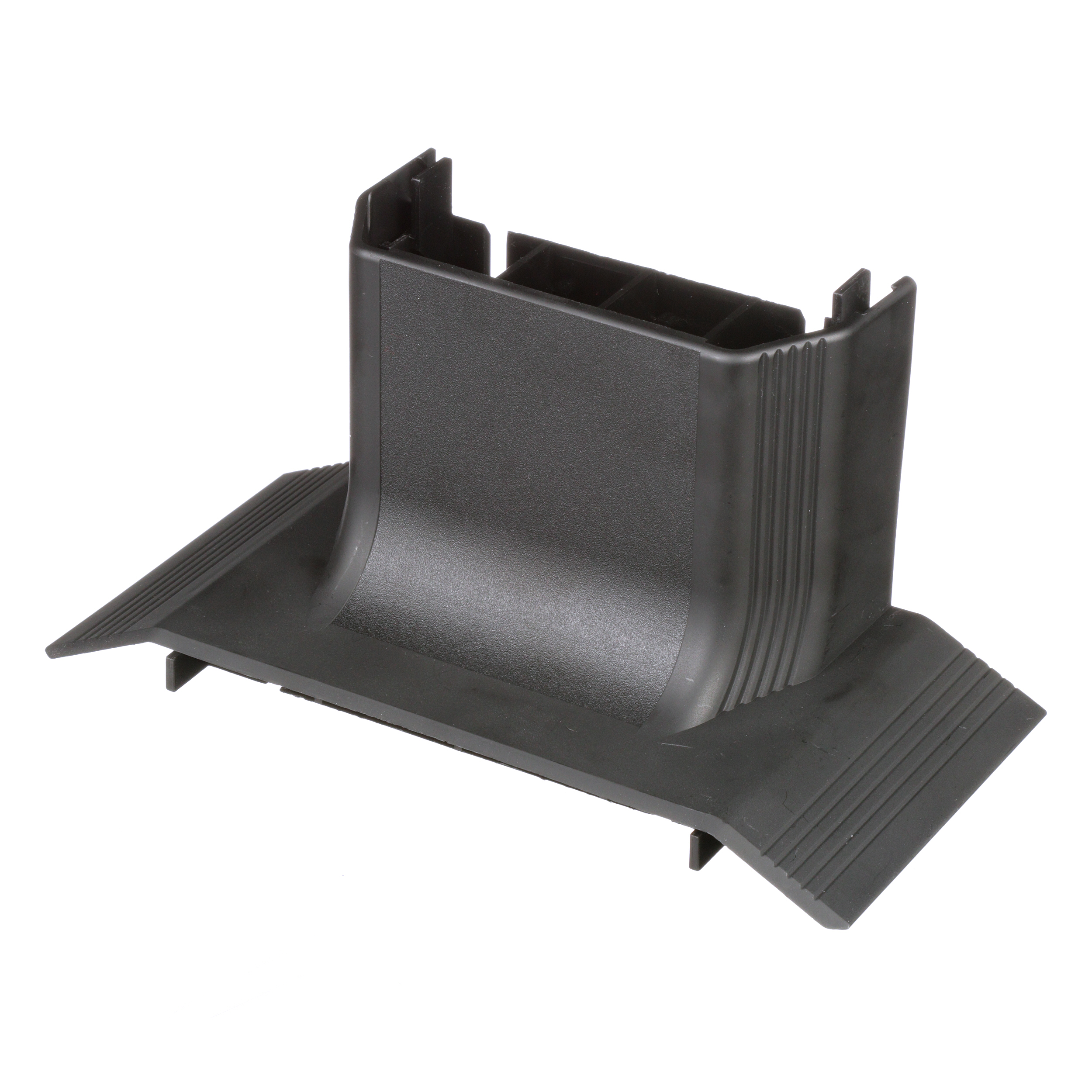 Product image for SURFACE RACEWAY, ABOVE FLOOR RACEWAY TRANSITION TO T-70, BLACK