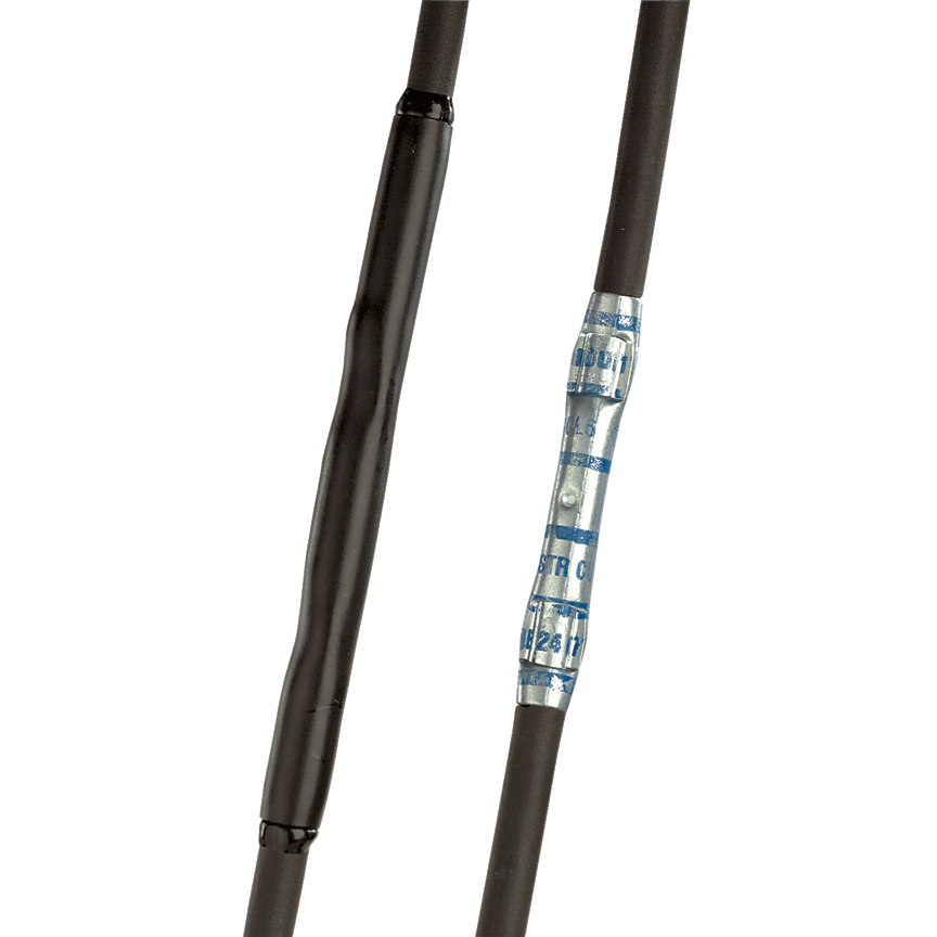 Product image for Damp-Shrink™ HSTTA25-48-TL Heatshrink, Blk, Adh. Lined PO, 4' L, 0.25" to .08