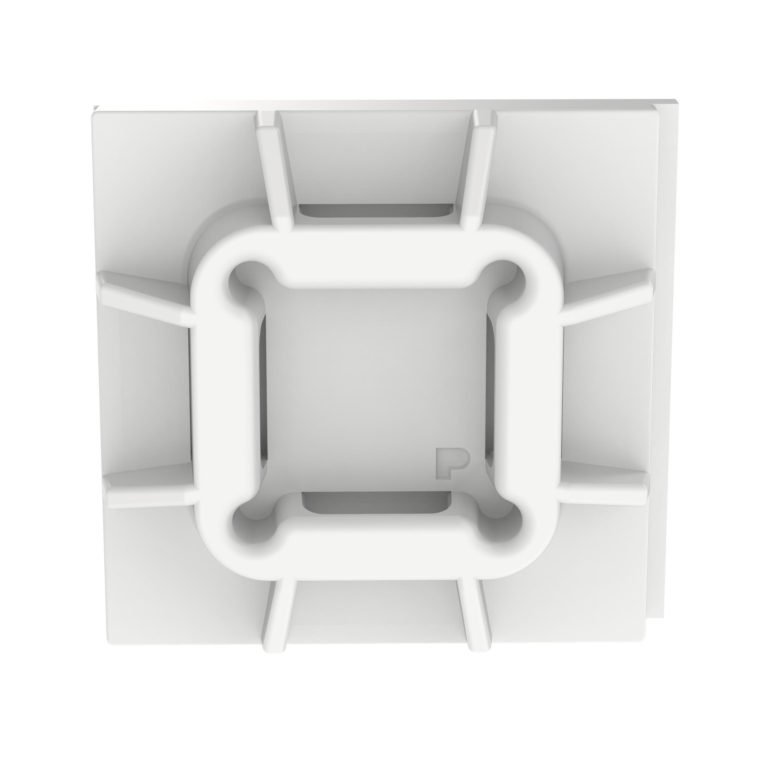 Product image for Super-Grip® SGABM25-A-C Super-Grip™ Mount, White, PA 6.6, Rubber Adh., 1x1"