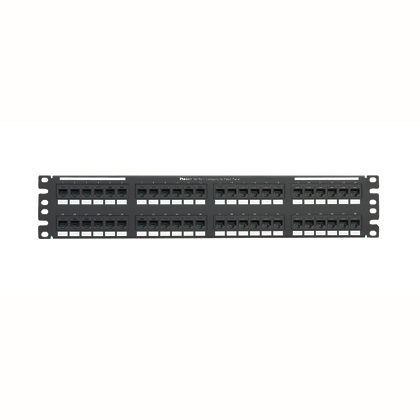 Product image for PANDUIT NK5EPPG48Y PATCH PANEL 48-POR CAT5E 2U BLACK