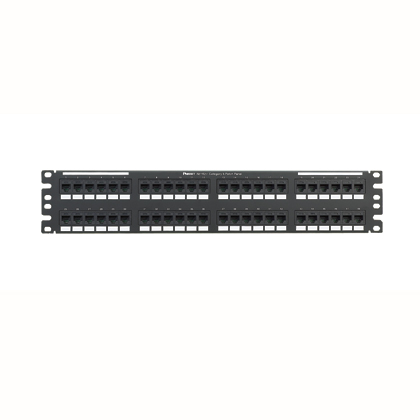 Product image for PANDUIT NK6PPG48Y PATCH PANEL CAT6 48PORT 568A/B 2U 110 BLACK PUNCHDOWN TERMINATIONS NETKEY