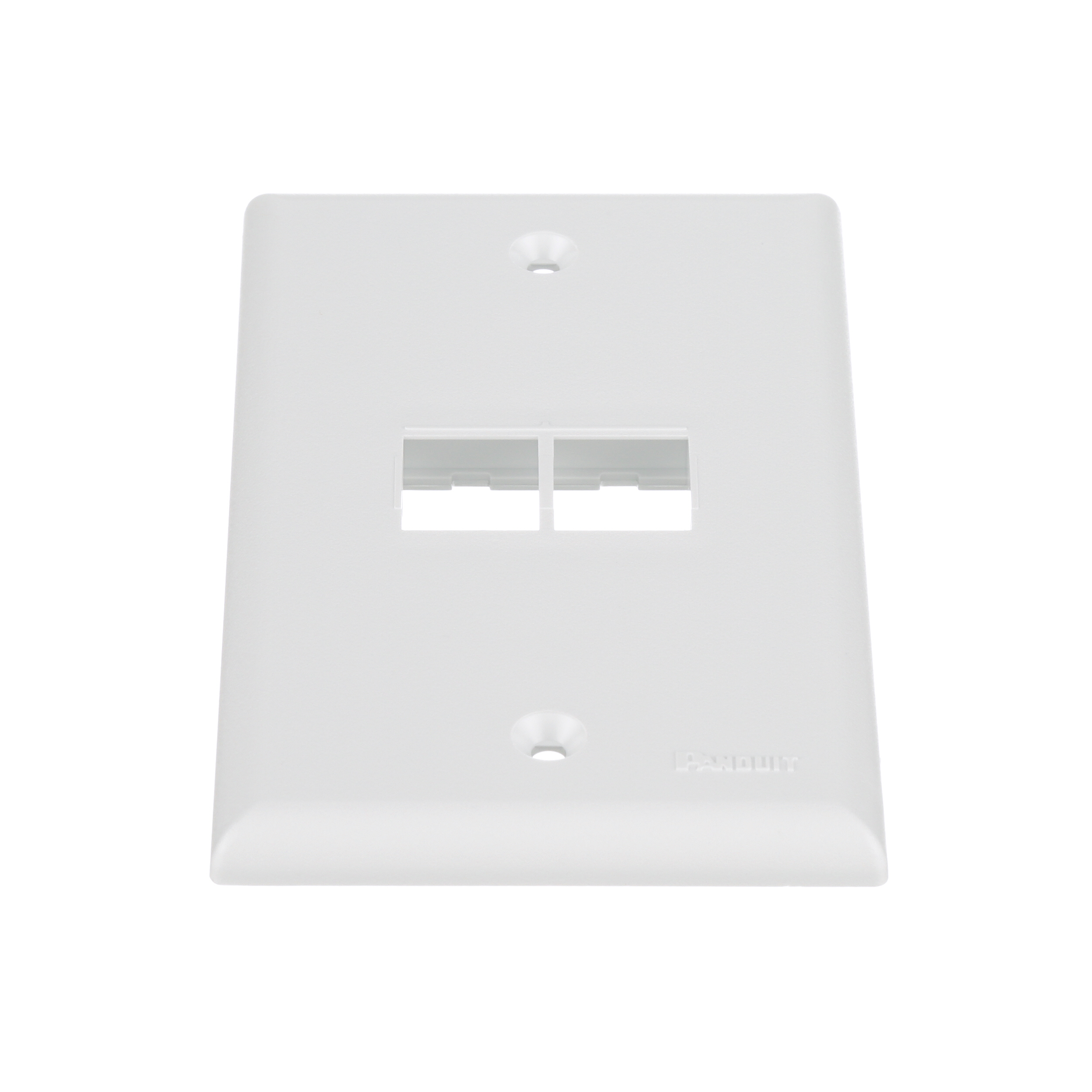 Product image for PANDUIT NK2FNWH FACEPLATE 2P WHITE 1-GANG KEYSTONE NETKEY