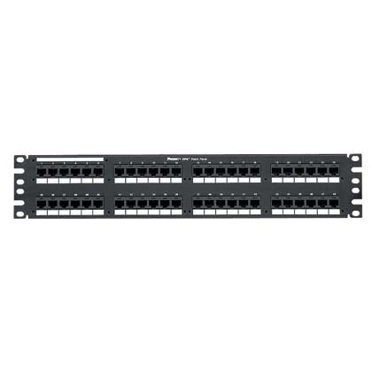 Product image for PANDUIT DP48688TGY PATCH PANEL CAT6 48PORT FLAT PUNCHDOWN 2U