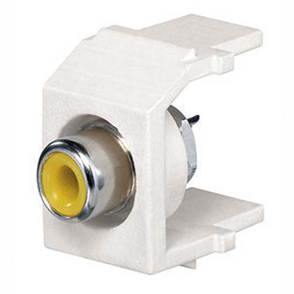 Product image for NK,RCA Module,ST,YL Insert,WH,EA
