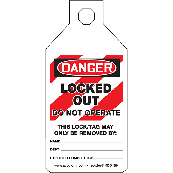 Product image for PSL-1019 Lockout Tag
