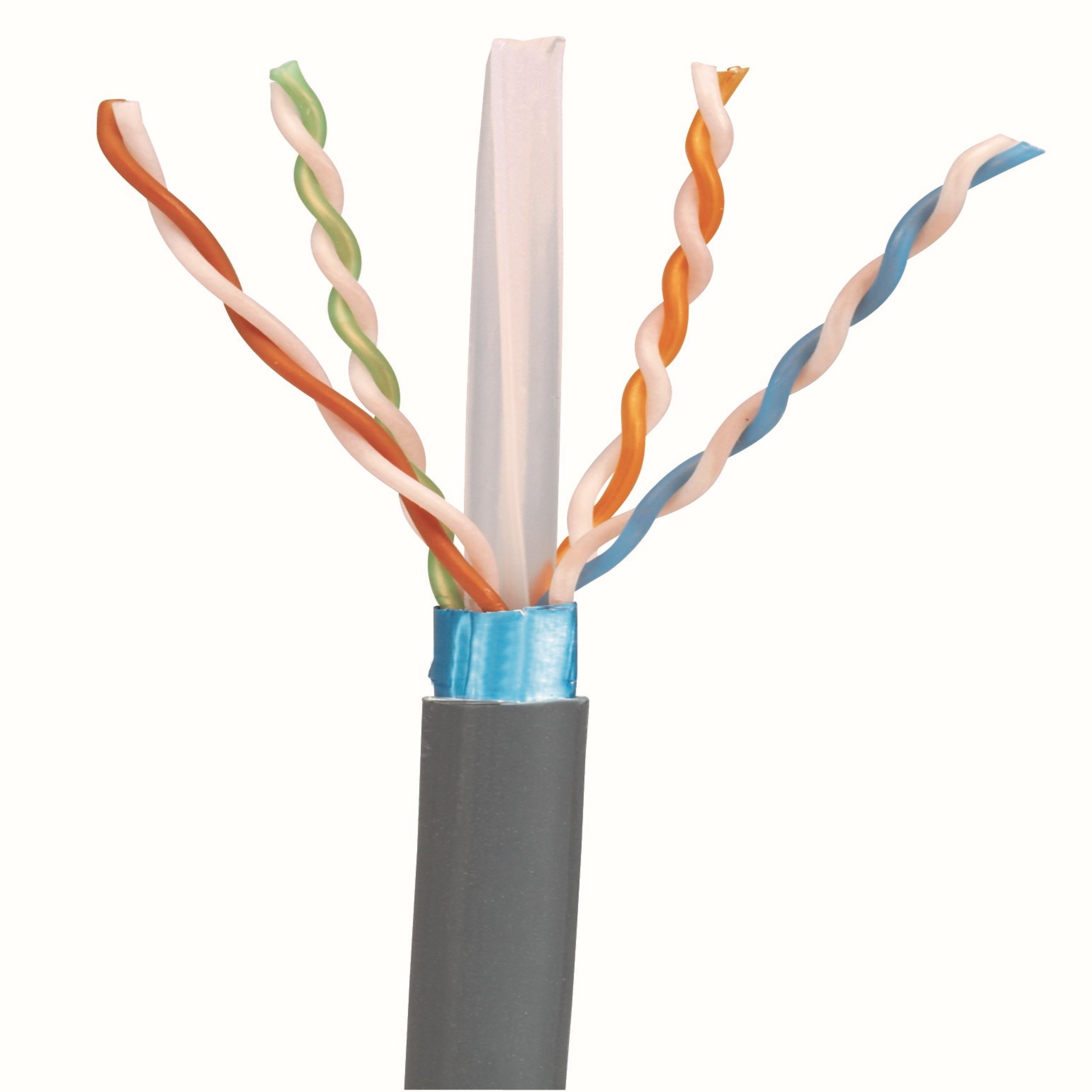 Product image for TX6™ Copper Cable, Cat 6, 23 AWG, F/UTP, CMP, Blue