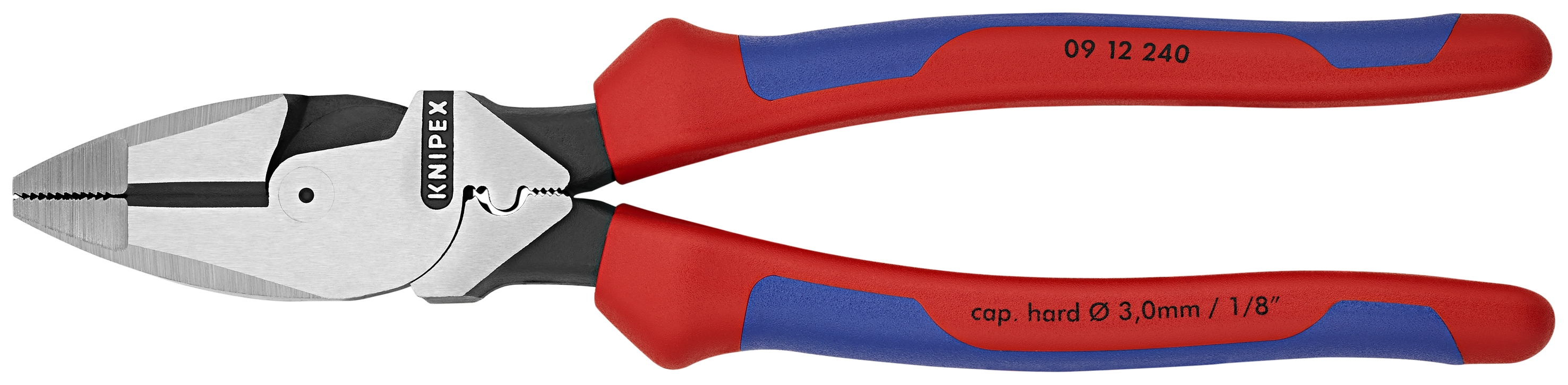 Product image for 9 1/2 High Leverage Lineman's Pliers New England with Fish Tape Puller & Crimper