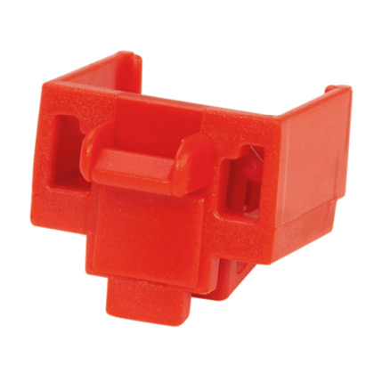 Product image for RJ45 Jack Module Block-Out Device, Red, 100/Pkg