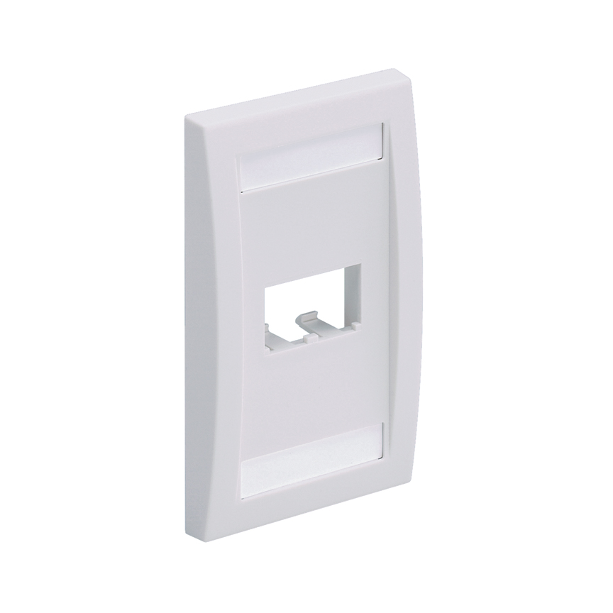 Product image for PANDUIT CFPE2WHY COVER 1G 2PORT WHITE EXECUTIVE MINICOM FACEPLATE