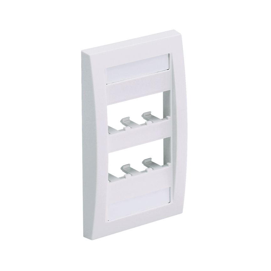 Product image for PANDUIT CFPE6WHY COVER 1GANG VERTICAL FACEPLATE 6PORT EXEC WHITE